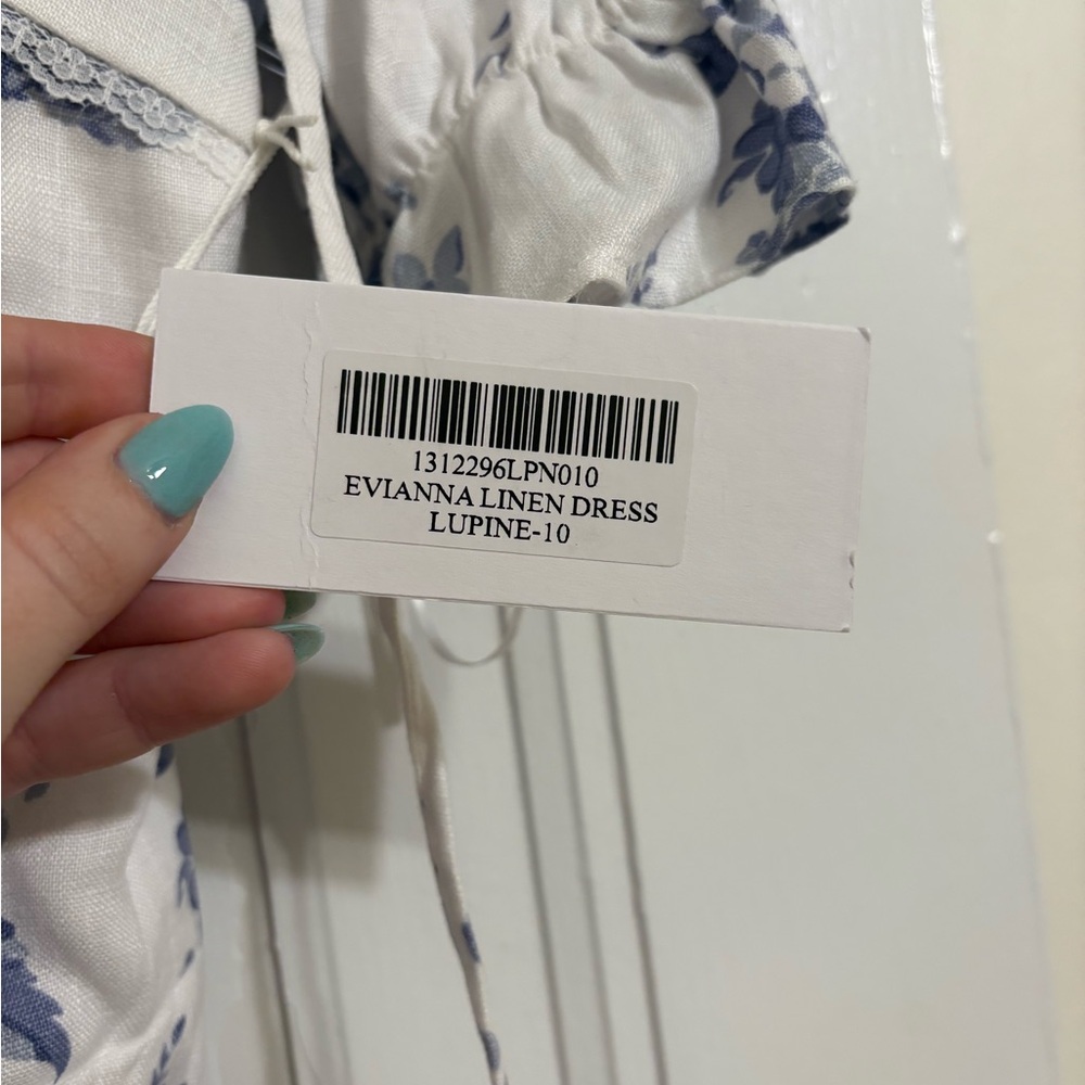 NWT Reformation Evianna Linen Dress in Lupine - Picture 4 of 5